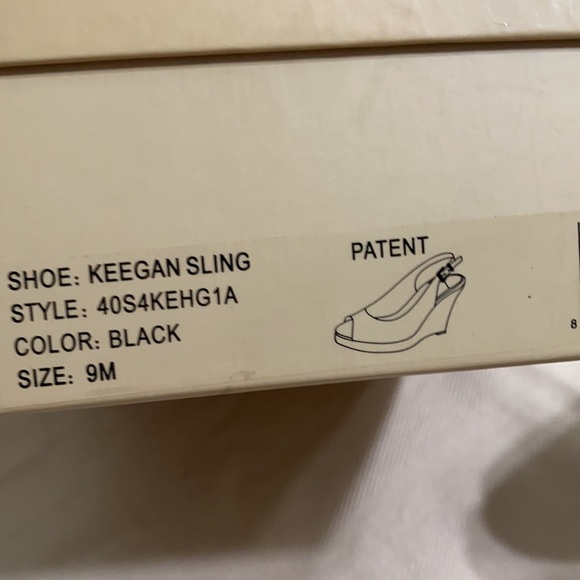 Michael Kors Black Patent  slingback wedges - Picture 7 of 11